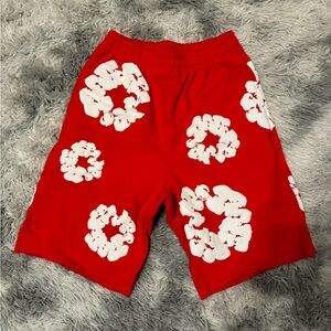 Denim Tears The Cotton Wreath Red Shorts Size Medium or Large